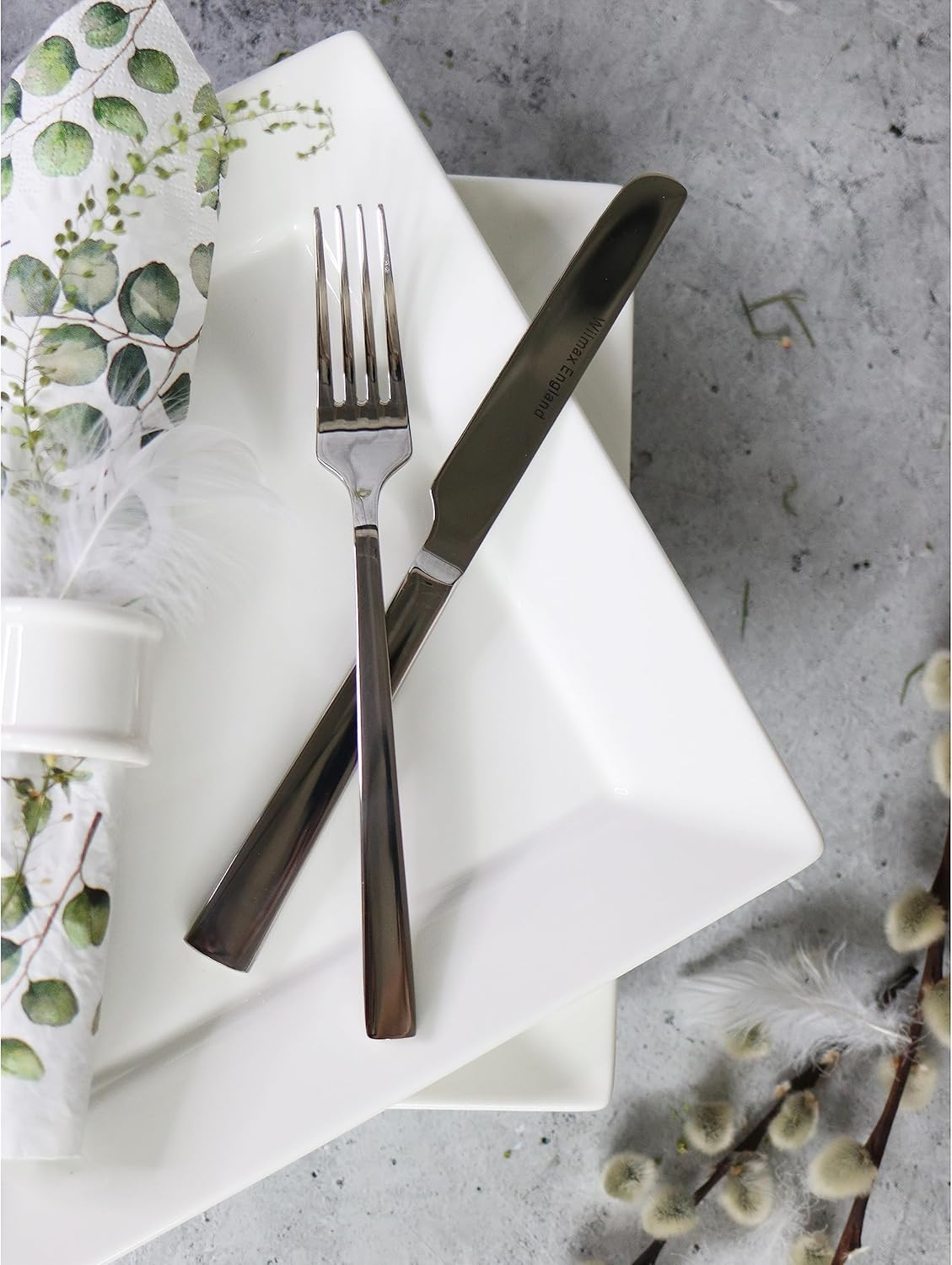Wilmax Tafelmesser 23 cm Silber aus Edelstahl