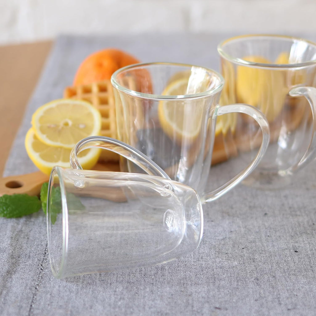 Wilmax Doppelwandige Tasse 300 ml Borosilikatglas 2er Set WL-888726/A2