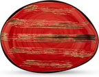 Wilmax Servierplatte 33x24,5 cm Rot Porzellan WL-668242/A