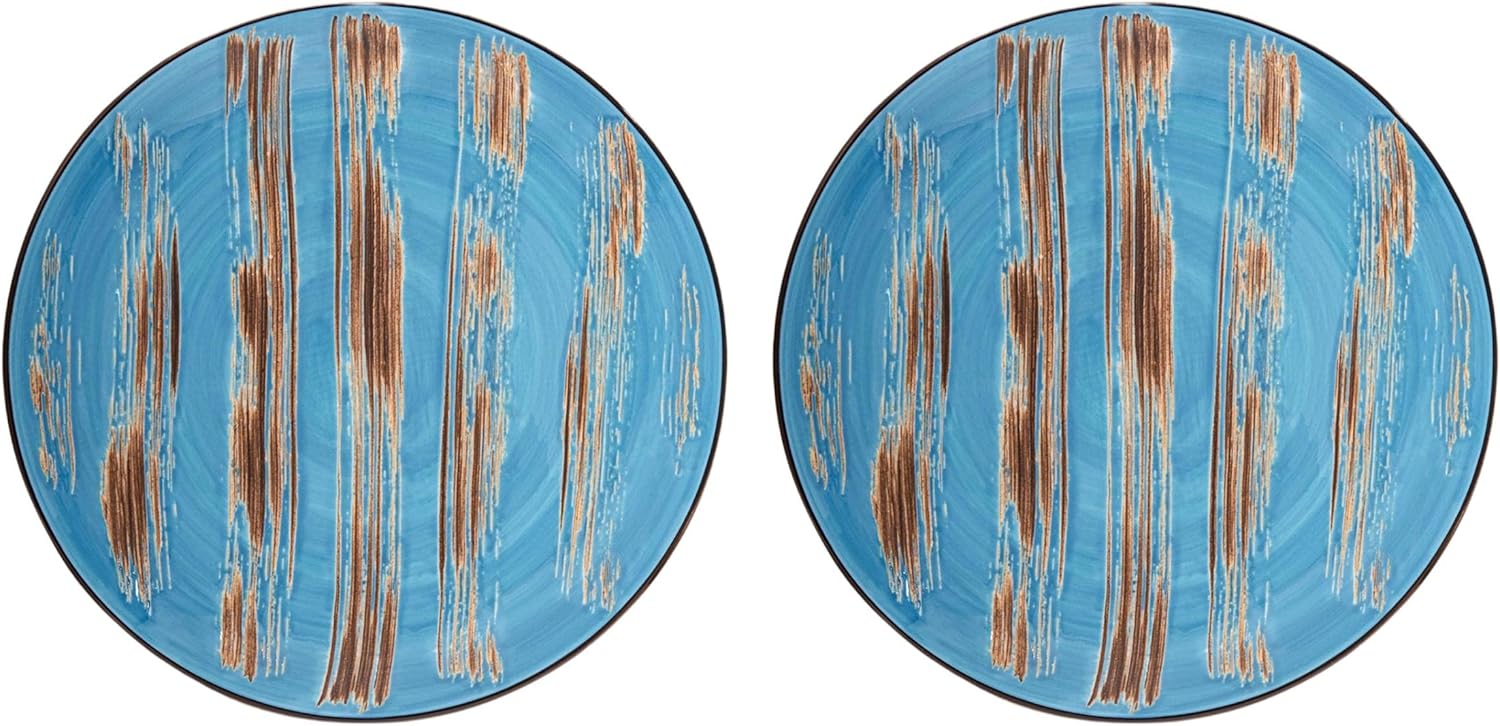Wilmax Teller 28 cm Blau Porzellan 2er Set WL-668616/A2