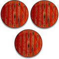 Wilmax Teller 23 cm Rot Porzellan 3er Set WL-668213/A3