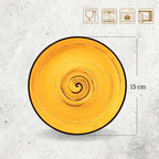 Wilmax Untertasse 15 cm Gelb aus Porzellan