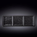 Wilmax 3 fächige Porzellanschale 40.5 x 13 cm 2er Set Schwarz WL-661136/A2