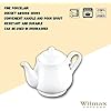 Wilmax WL-994020/1C Porzellan Teekanne, Weiss, 850mL Kapazität