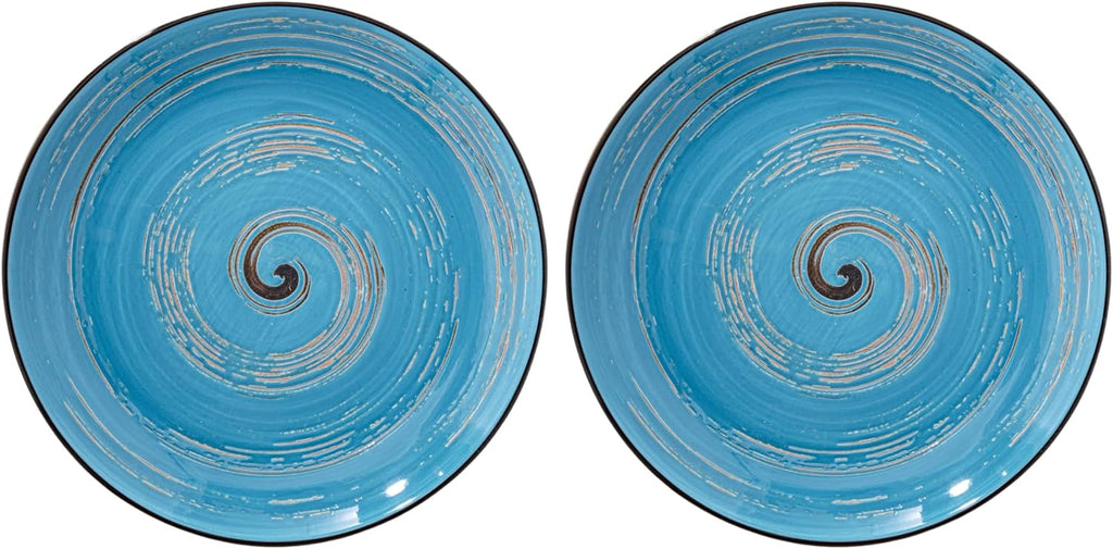 Wilmax Teller 25,5 cm 2er-Set Blau aus Porzellan