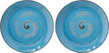 Wilmax Teller 25,5 cm 2er-Set Blau aus Porzellan