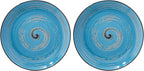 Wilmax Teller 25,5 cm 2er-Set Blau aus Porzellan