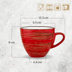 Wilmax Tasse 300 ml Rot Porzellan WL-669236/A