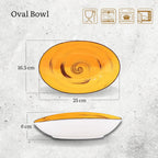 Wilmax Schale oval 25 cm Gelb Porzellan WL-669440/A