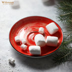 Wilmax Untertasse 15 cm Rot aus Porzellan