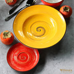 Wilmax Tiefer Teller 25,5 cm 350 ml Gelb Porzellan 2er Set WL-669427/A2