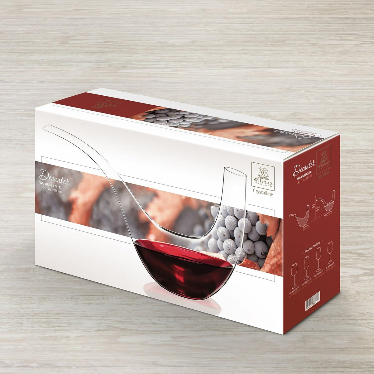 Wilmax Weindekanter 900 ml Transparent aus Wilmax Crystalline-Serie