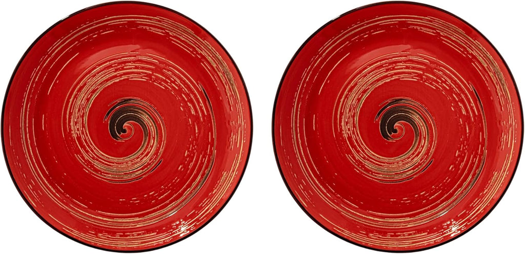 Wilmax Teller 25.5 cm Rot Porzellan 2er Set WL-669214/A2