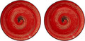 Wilmax Teller 25.5 cm Rot Porzellan 2er Set WL-669214/A2