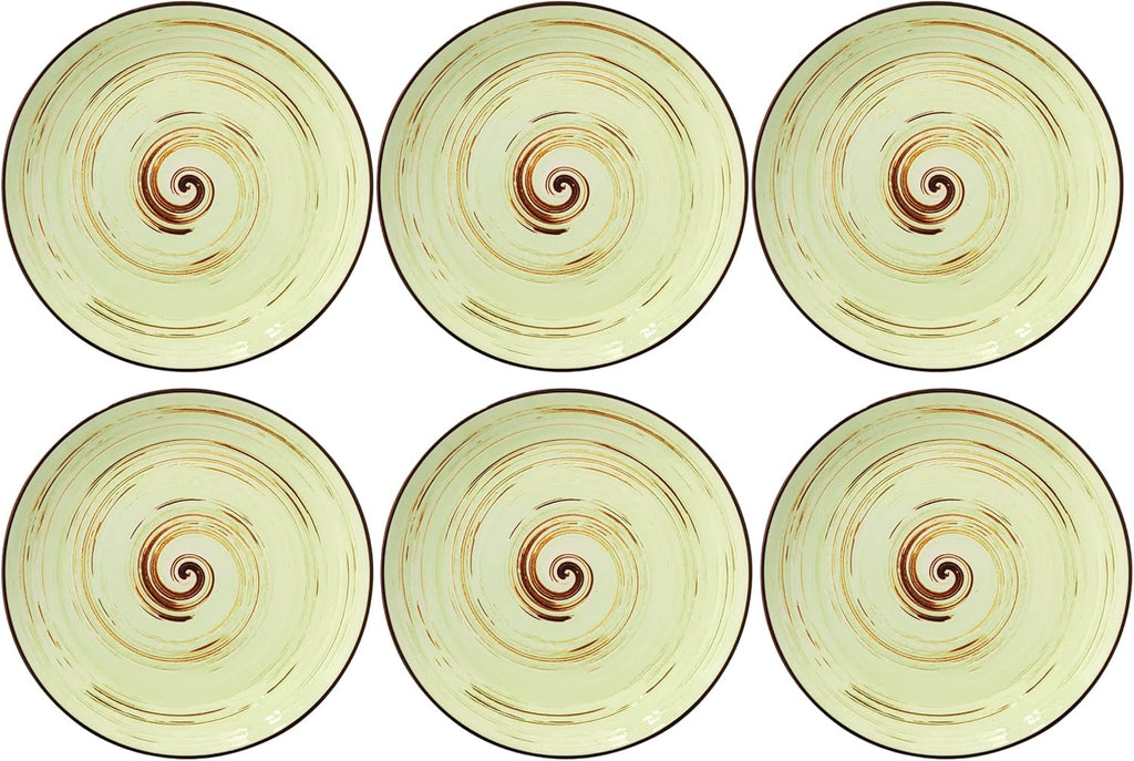 Wilmax Teller 20 cm 6er-Set Pistazie aus Porzellan