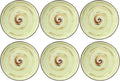 Wilmax Teller 20 cm 6er-Set Pistazie aus Porzellan
