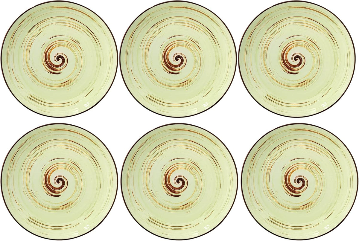 Wilmax Teller 20 cm 6er-Set Pistazie aus Porzellan