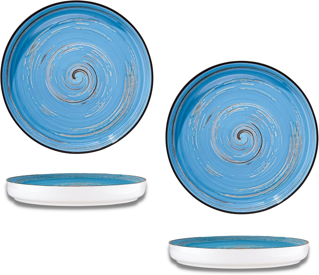 Wilmax Teller 23 cm 2er-Set Blau aus Porzellan