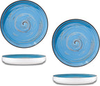 Wilmax Teller 23 cm 2er-Set Blau aus Porzellan