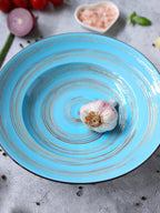 Wilmax Tiefer Teller 25,5 cm 350 ml Blau aus Porzellan