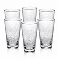 Wilmax Gehämmertes Trinkglas 450 ml 6er-Set Transparent aus Borosilikatglas