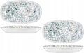 Wilmax Servierplatte 20 × 11 cm 2er-Set Mehrfarbig aus Porzellan