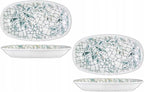 Wilmax Servierplatte 20 × 11 cm 2er-Set Mehrfarbig aus Porzellan