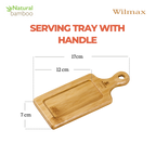 Wilmax Serviertablett 17 × 7 cm Natur aus Bambus
