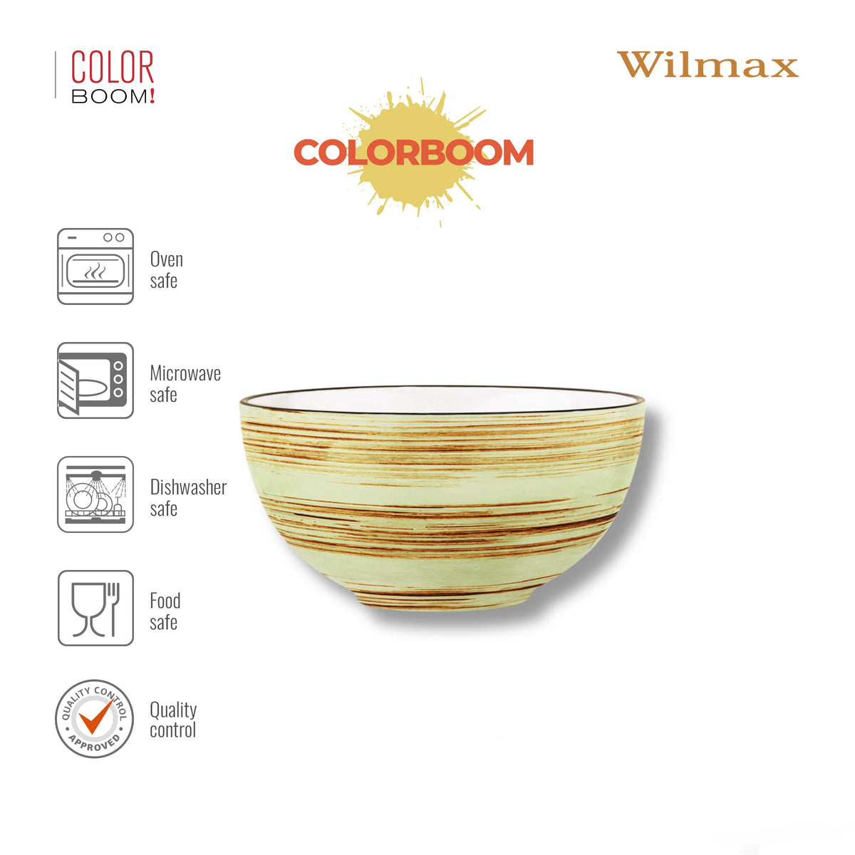 Wilmax Schale 1700 ml Pistazie aus Porzellan