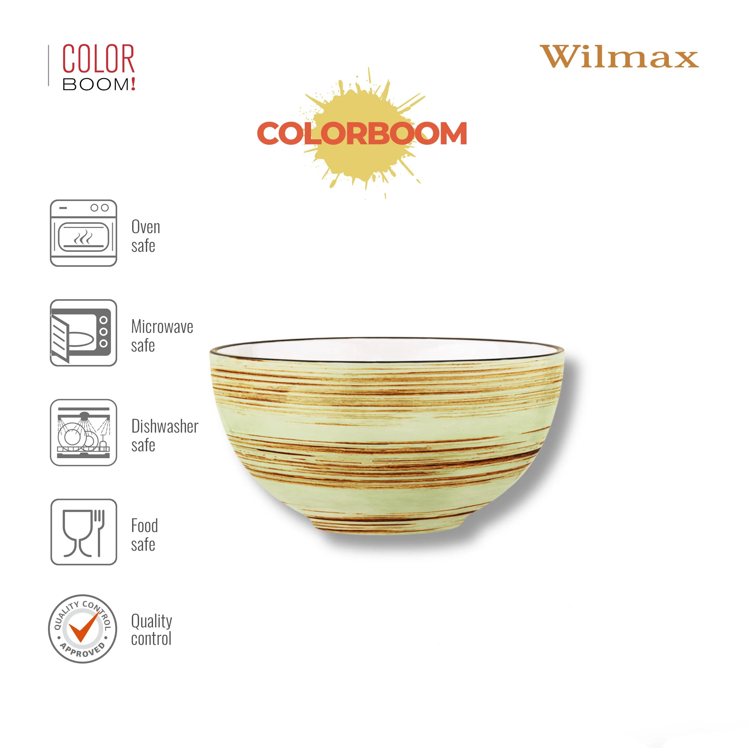 Wilmax Schale 1700 ml Pistazie aus Porzellan
