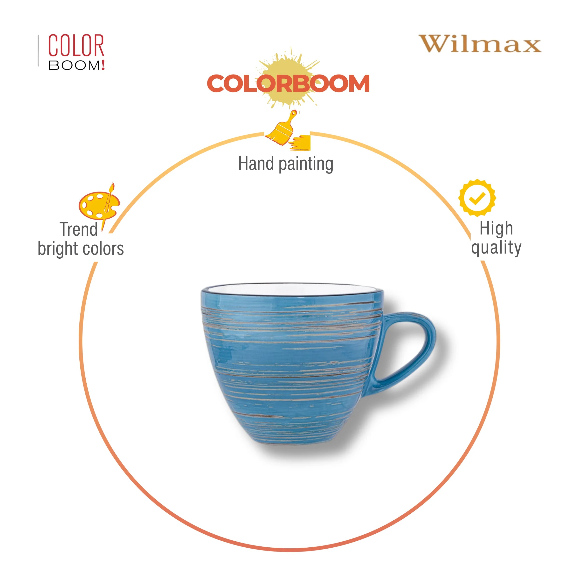 Wilmax Espressotasse 110 ml Blau aus Porzellan