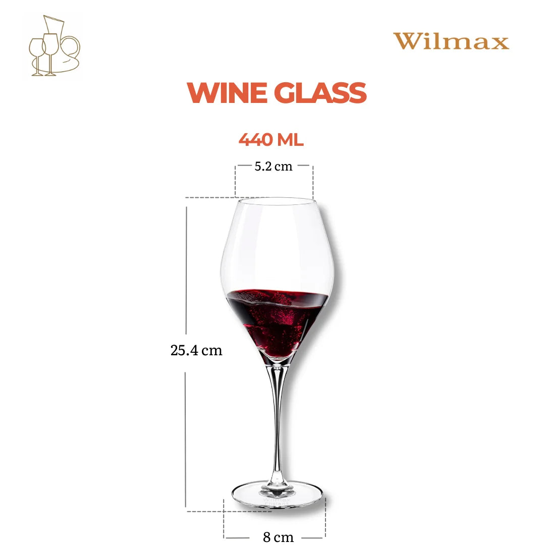 Wilmax Weinglas konisch 440 ml 2er-Set Transparent aus Wilmax Crystalline-Serie