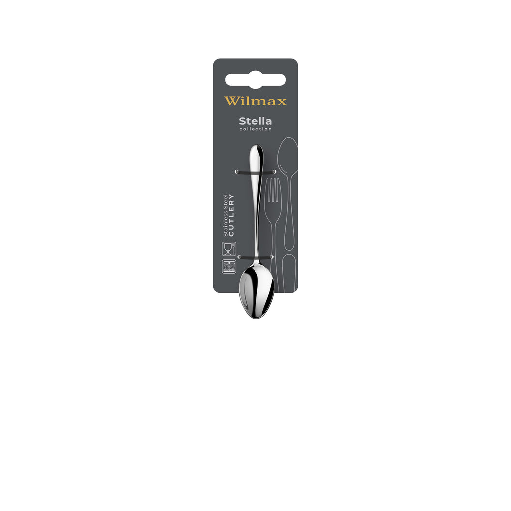 Wilmax Mokkalöffel 11,5 cm 2er-Set Silber aus Edelstahl
