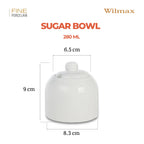 Wilmax Zuckerdose 280 ml Weiß aus Porzellan