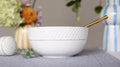 Wilmax Schale 930 ml 16 cm 2er-Set Weiß mit Goldrand aus Porzellan