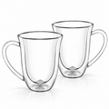 Wilmax Doppelwandige Tasse 250 ml 2er-Set Transparent