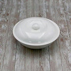 Wilmax Suppenterrine mit Deckel 1700 ml 26 cm Weiß aus Porzellan