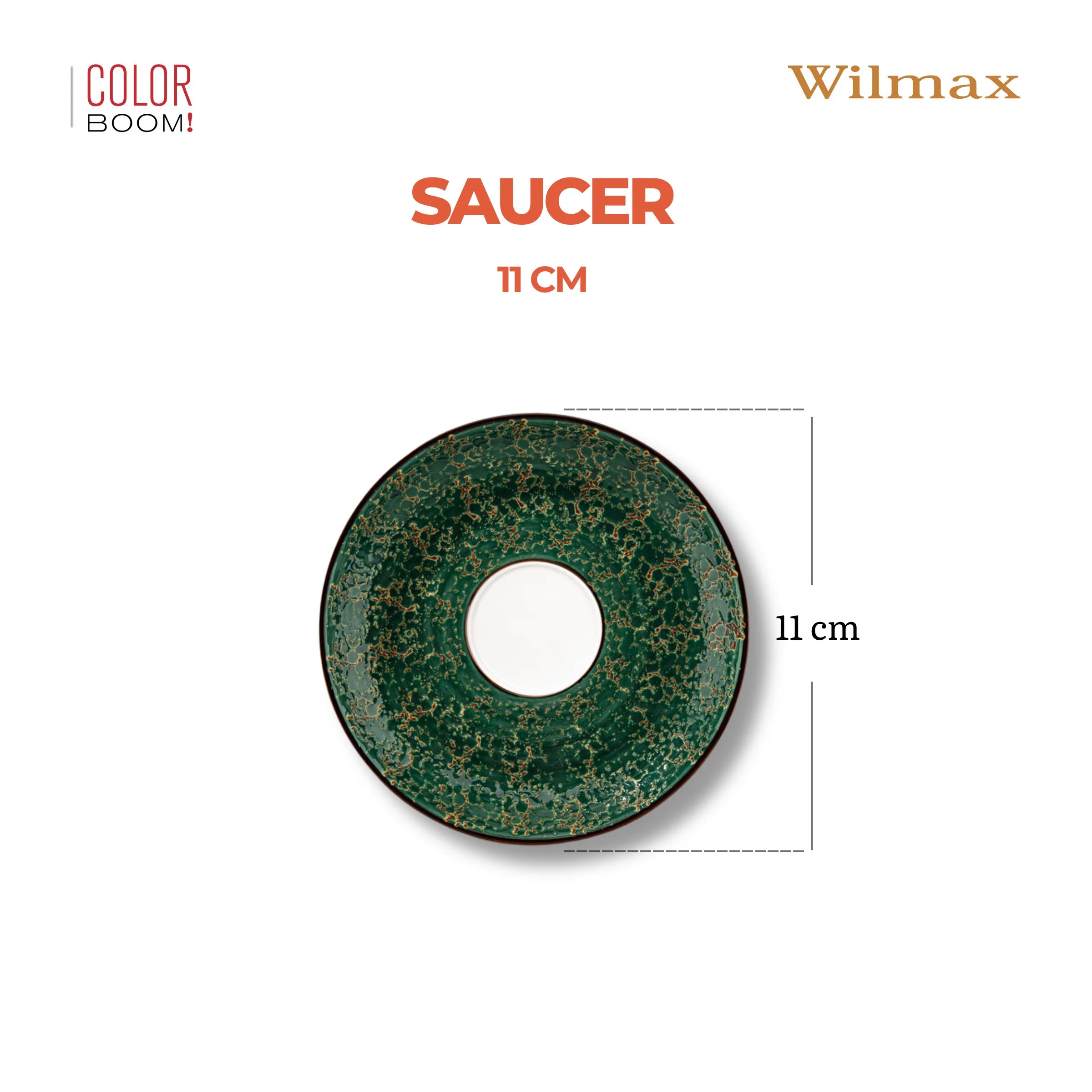 Wilmax Untertasse 11 cm Grün aus Porzellan