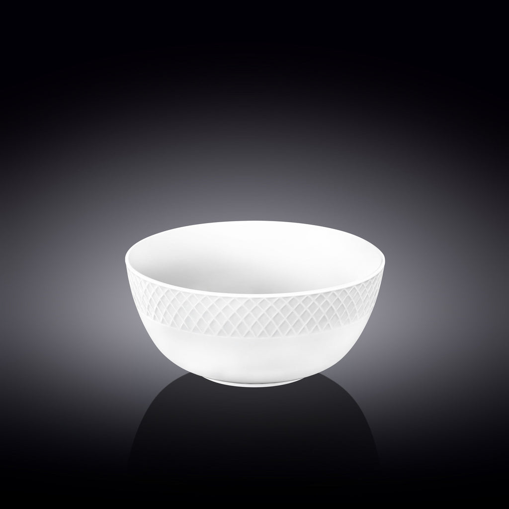 Wilmax Schale 600 ml 14 cm Weiß aus Porzellan