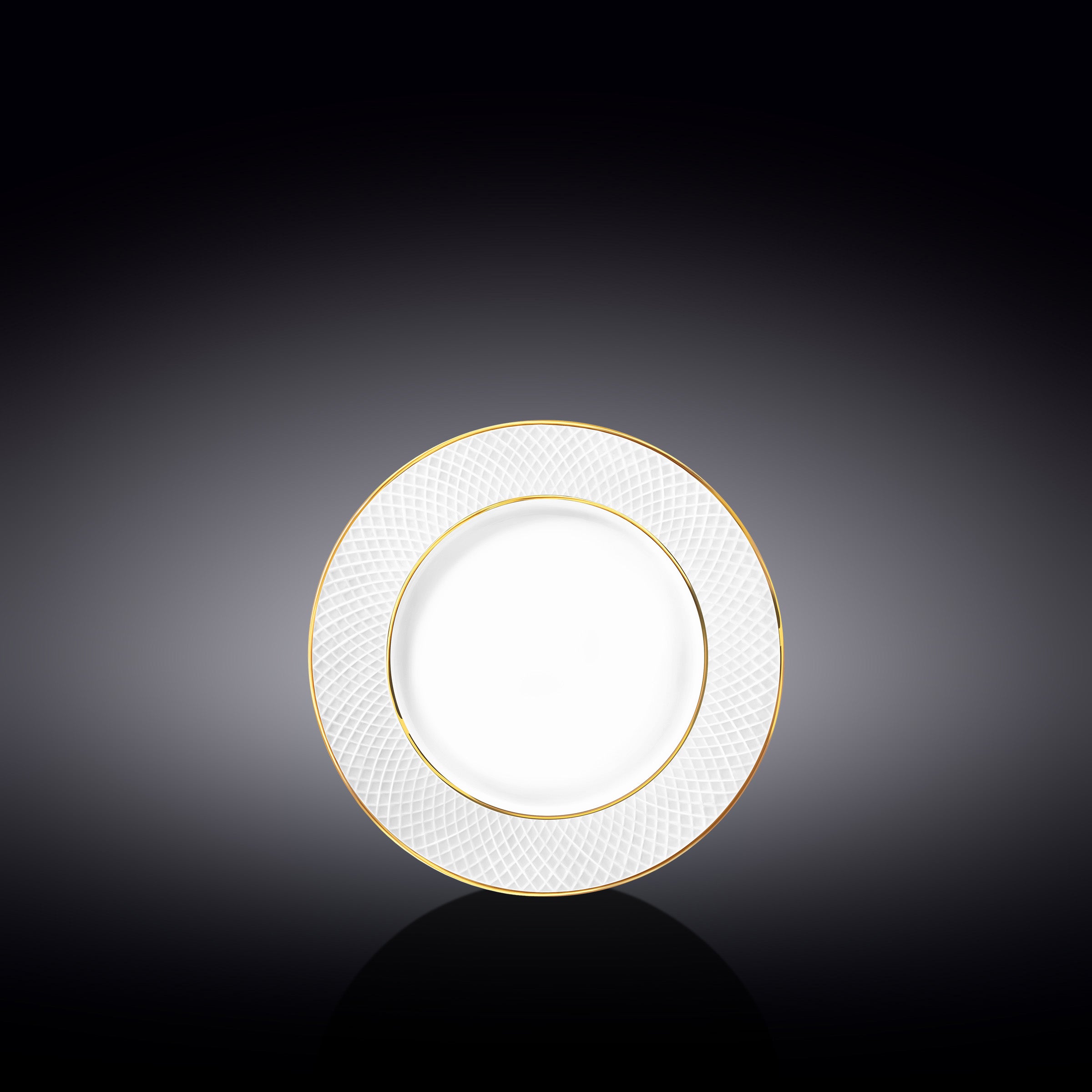 Wilmax Bread Plate mit Goldrand, flach, rund, 15 cm – WL-880102100/A