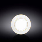 Wilmax Teller 18 cm Weiß Goldrand Porzellan 6er Set WL-880102101/A6