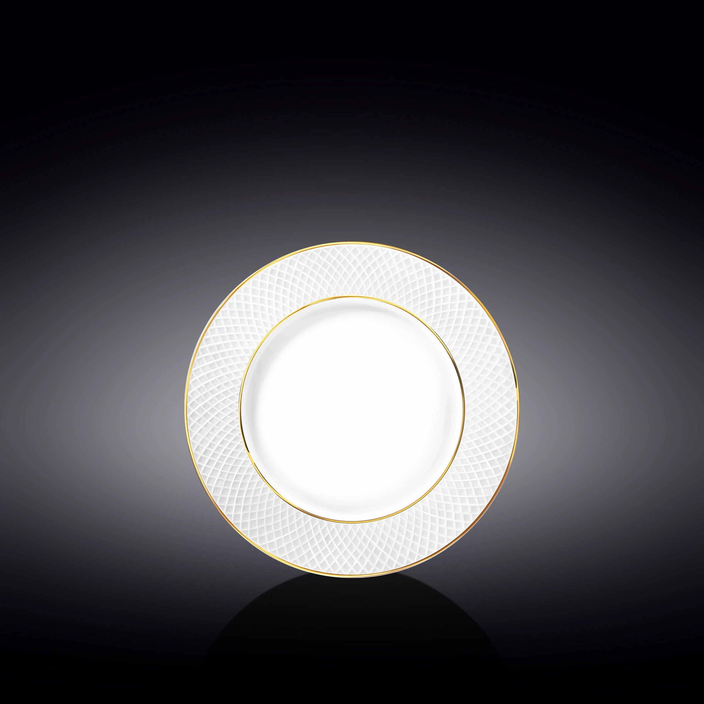 Wilmax Porzellanteller mit Goldrand, 2 Stück, 18 cm – WL-880102101/A2
