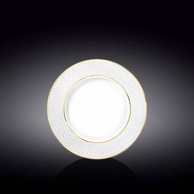 Wilmax Dessertteller 20 cm Weiß Porzellan mit Goldlinien WL-880102102/A