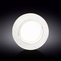 Wilmax Speiseteller 25,5 cm Weiß Porzellan mit Goldlinien WL-880102104/A