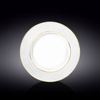Wilmax Speiseteller 25,5 cm Weiß Porzellan mit Goldlinien WL-880102104/A