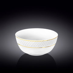 Wilmax Porzellanschale mit Goldlinien, 18 cm, 1300 ml, 6er-Set, WL-880102369/A6