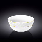 Wilmax Schale 930 ml 16 cm Weiß mit Goldrand aus Porzellan