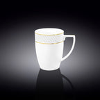 Wilmax Tasse 450 ml Weiß Goldrand Porzellan 2er Set WL-880102432/A2