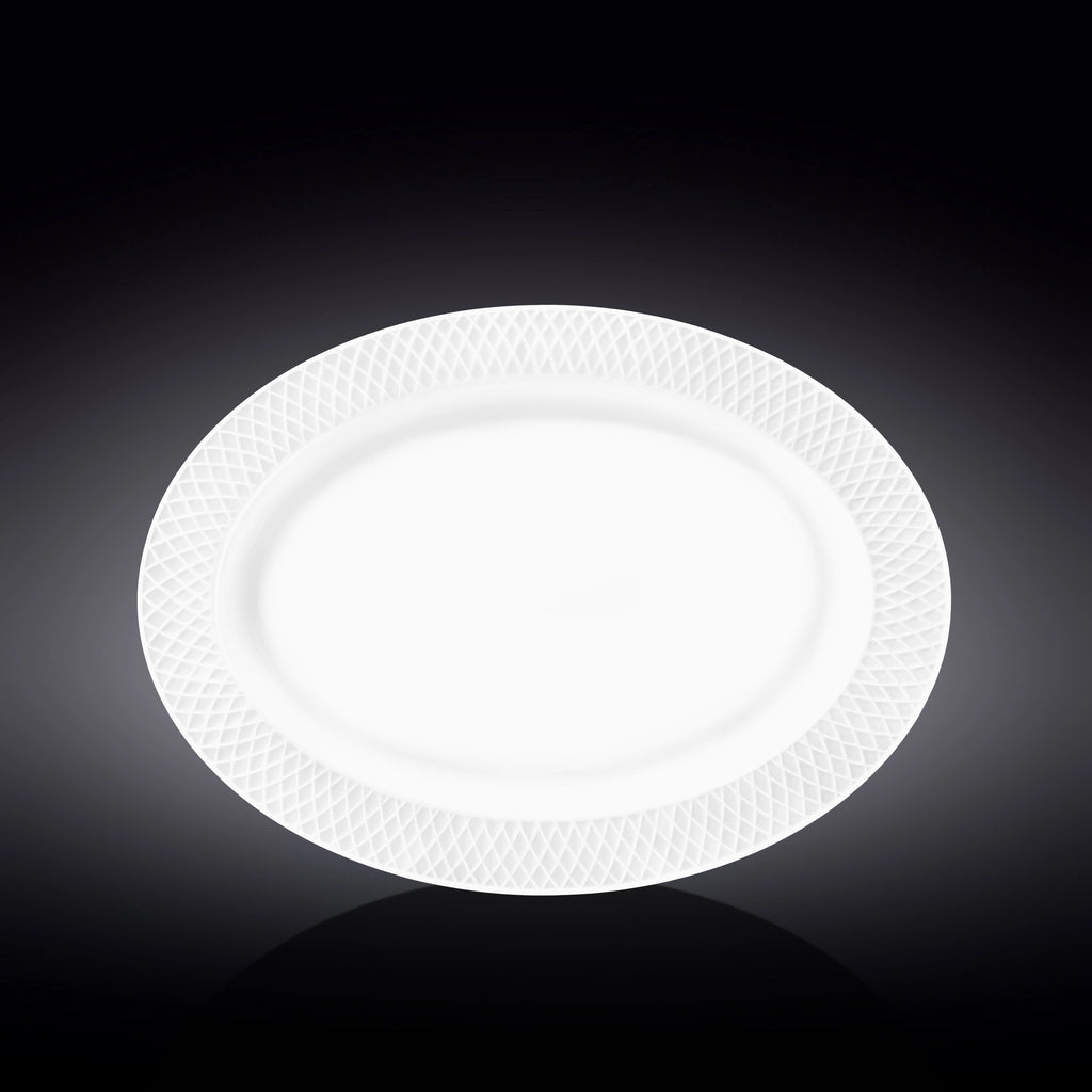 Wilmax Servierplatte oval 35x25 cm Weiß Porzellan WL-880103/1C