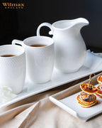 Wilmax Tasse 350 ml 2er-Set Weiß aus Porzellan